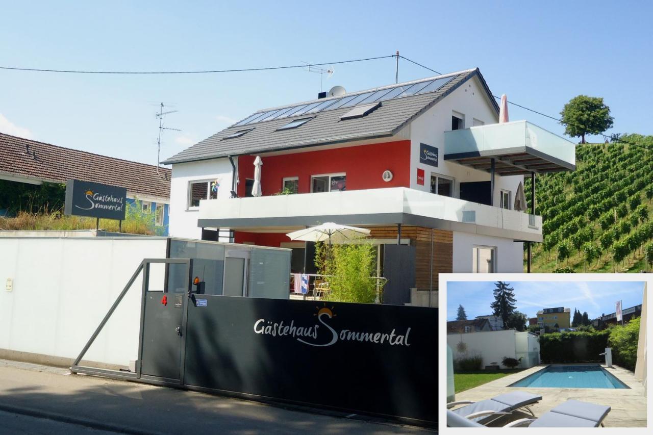 Gaestehaus Sommertal Mit Pool Im Garten, Eigener Parkplatz, 800M Zum Bodensee, 300M Zur Altstadt メーアスブルク エクステリア 写真